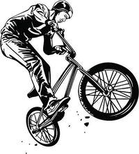 Dabbledown BMX Bike Version 202, Wall, Decal, Sticker, Decals, Stickers, Mural, Kid, Boy, Teen, Room