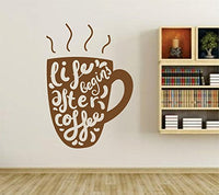 Life Begins After Coffee Quote Wall Vinyl Decal Sticker Art Graphic