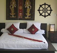 Large Dharma Wheel Wall Decal Sticker Buddha Brahman Hindu The Noble Eightfold Pathm Nursery Teen