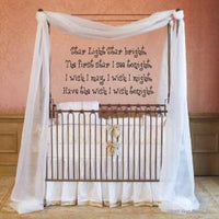 Dabbledown Nursery Rhyme Mural - Star Light, Star Bright, Baby's Room Decal Sticker