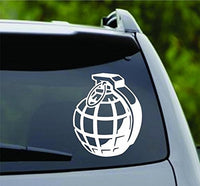 Hand Grenade White Car Window Laptop Decal Sticker Vinyl Decal Sticker