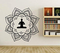 Mandala with Yoga Pose Version DD201 Design Wall Vinyl Decal Sticker Art Graphic Sticker