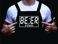 Funny Mens Grilling Apron, BBQ Apron for Wife, Beer O'Clock, Barbecue Gift for Dad, Backyard Cooking, Summer Time, Grill Master, Grilling