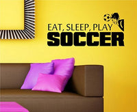 Eat Sleep Play Soccer Version DD102 Vinyl Wall Decal Sticker Art Sports Kid Children Ball Nursery Boy Teen Sticker Wall Mural Art Graphic Sports Teen Kid Nursery