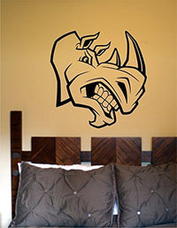 Dabbledown Decals Rhino Head Version 101 Sticker Wall Decal Animal Bird Art Graphic Rhinos