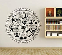 I Love Yoga - Yoga Studio Design Wall Vinyl Decal Sticker Art Graphic Sticker