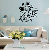 Stars and Moon Scene Version DD101 Vinyl Wall Decal Sticker Space Rockets Alien