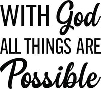 Dabbledown with God All Things are Possible, Wall, Decal, Sticker, Decals, Stickers, Mural, Kid, Boy, Teen, Room