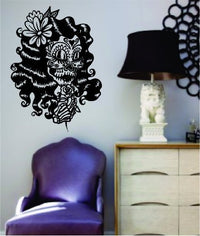 Girl Dia De Los Muertos Skull Version DD101 Wall Vinyl Decal Sticker Art Graphic Sticker Sugar Skull Sugarskull