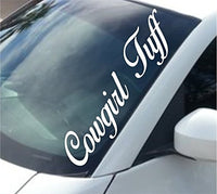 Large Cowgirl Tuff Version DD101 Car Truck Window Windshield Lettering Decal Sticker Decals Stickers JDM