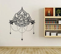 Lotus Flower Eastern Design - Yoga Studio Design Wall Vinyl Decal Sticker Art Graphic Sticker