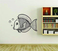 Ocean Fish Version DD102 Vinyl Wall Decal Sticker Car Window Truck Decals Stickers ES3fish01bw 26x28