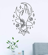 Hand in Universe - Space Version DD101 Vinyl Wall Decal Sticker Stars Moon