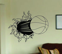 DABBLEDOWN DECALS Basketball Bursting Through Wall Version 101 Vinyl Wall Decal Sticker Art Sports Kid Children Ball Nursery Boy Teen Homerun