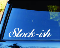 Dabbledown Stockish Car Window Windshield Lettering Decal Sticker Decals Stickers