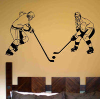 Hockey Version 120 Ice Hockey Players Wall Vinyl Wall Decal Sticker Art Sports Kid Children Ball Nursery Boy Teen Sticker Wall Mural Art Graphic Sports Teen Kid Nursery