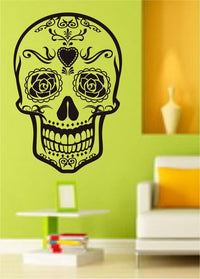 Dabbledown Decals Sugarskull Version 9 Wall Vinyl Decal Sticker Art Graphic Sticker Sugar Skull
