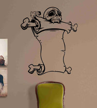 Dabbledown Decals Skull Version 123 Bones Scroll Wall Vinyl Decal Sticker Art Graphic Sticker Skulls Wall Vinyl Decal Sticker Art Graphic Sticker Sugar Skull Sugarskull