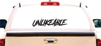 Dabbledown Unlikeable dd103 Car Truck Window Windshield Lettering Decal Sticker Decals Stickers JDM Automobile Red or Black 