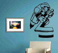Hockey Version 125 Ice Hockey Player Wall Vinyl Wall Decal Sticker Art Sports Kid Children Ball Nursery Boy Teen Sticker Wall Mural Art Graphic Sports Teen Kid Nursery