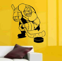 Dabbledown Hockey Player Version 110 Wall Vinyl Wall Decal Sticker Art Sports Kid Children Ball Nursery Boy Teen Sticker Wall Mural Art Graphic Sports Teen Kid Nursery