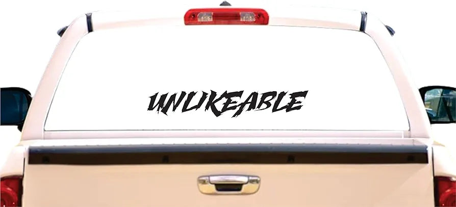 Dabbledown Unlikeable dd106 Car Truck Window Windshield Lettering Decal Sticker Decals Stickers JDM Automobile Red or Black 