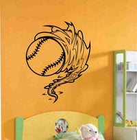 Dabbledown Baseball Cyclone Vinyl Decal Sticker Wall Art Graphic Kids Room Sports Nursery Wall Vinyl Wall Decal Sticker Art Sports Kid Children Ball Nursery Boy Teen Homerun