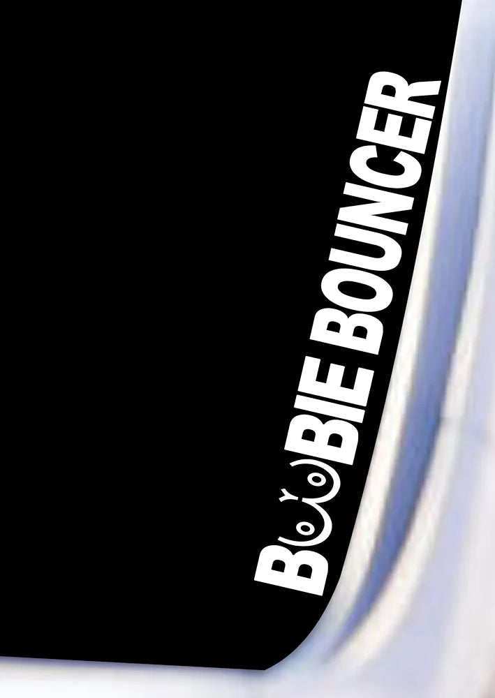Dabbledown Boobie Bouncer Car Truck Window Windshield Lettering Decal Sticker Decals Stickers JDM Automobile