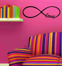Dabbledown Love Forever Infinity Wall Decal Sticker Family Art Graphic Home Decor Mural Decal Sticker Famous Quotes