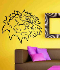 Devil Tearing Ripping Thru Wall Vinyl Decal Sticker Art Graphic Sticker Devils Satan