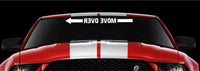 Move Over with Arrow - Printed in Reverse Car Window Lettering Decal Sticker Decals Stickers