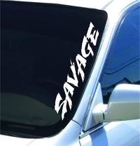 Dabbledown Savage Version White DD201 Lowrider Car Truck Window Windshield Lettering Decal Sticker Decals Stickers Drift Dub Lowered JDM Fresh Detailed Stance Fitment 4x4