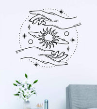 Hands in Universe - Space Version DD101 Vinyl Wall Decal Sticker Stars Moon