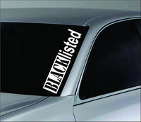 Large Black Listed DD901 Car Truck Window Windshield Lettering Decal Sticker Decals Stickers