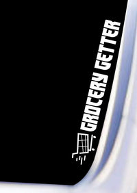 Dabbledown Grocery Getter Car Truck Window Windshield Lettering Decal Sticker Decals Stickers JDM Automobile