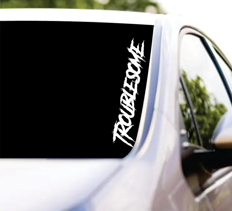 Dabbledown Troublesome DD101 Car Truck Window Windshield Lettering Decal Sticker Decals Stickers JDM Automobile 
