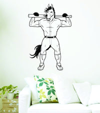 Dabbledown Decals Baseball Player Horse Stallion Version 514 Mascot Team College High School Decal Sticker Wall Boy Girl Teen Child Baseball17SM3bw