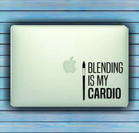 Dabbledown Decals Blending is My Cardio - Black Small Laptop Version Car Window Windshield Banner Lettering Decal Sticker Decals Stickers Girl JDM Drift