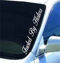 Fueled by Haters Version DD101 Lowrider Car Truck Window Windshield Lettering Decal Sticker Decals Stickers Drift Dub Lowered JDM Fresh Detailed Stance Fitment 4x4