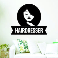 Dabbledown Hairdresser V202 Logo Wall Decal Sticker Wall Decal Sticker Vinyl Graphic