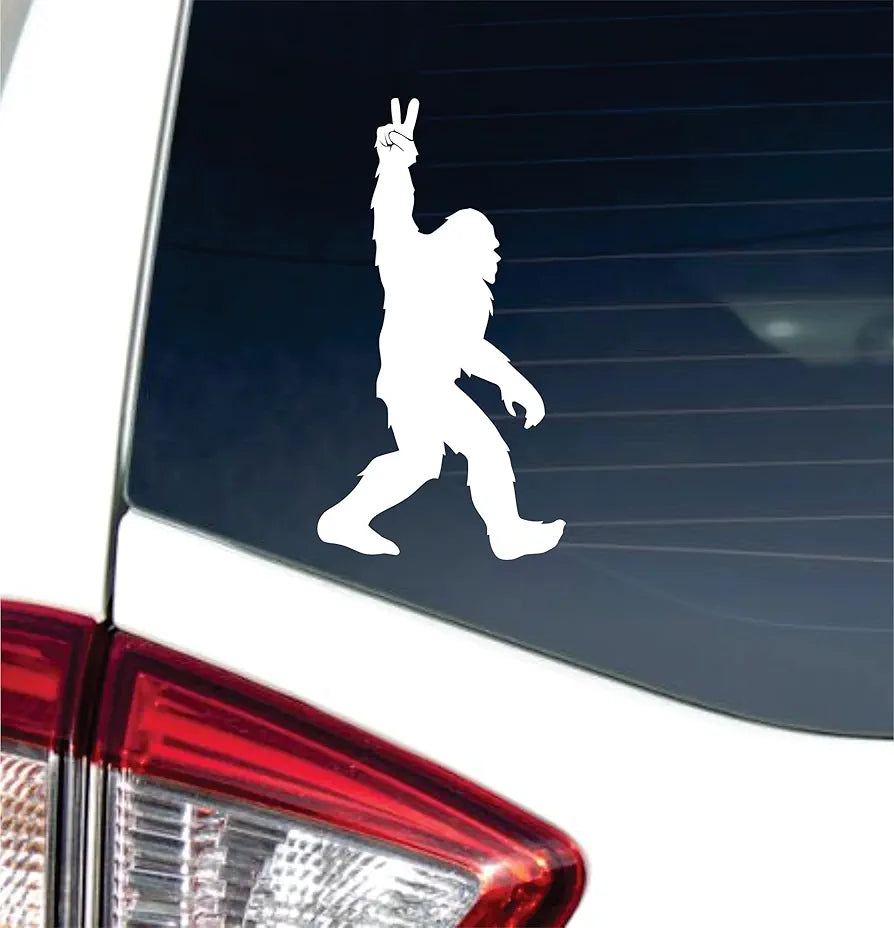 Dabbledown Bigfoot Peace Sign 4x6 Car Truck Window Windshield Lettering Quote Decal Sticker Decals Stickers JDM Automobile 