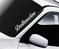 Dabbledown Deathmachine dd101 Car Truck Window Windshield Lettering Quote Decal Sticker Decals Stickers JDM Automobile 