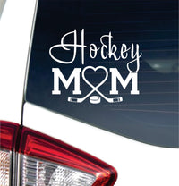 Dabbledown Hockey Mom V2 5x6 Car Truck Window Windshield Lettering Quote Decal Sticker Decals Stickers JDM Automobile Sports Ice Hockey Street Hockey