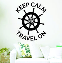 Dabbledown Decals Keep Calm and Travel On Traveling Traveler Vacationn Vacationing Decal Sticker Wall Boy Girl Teen Child