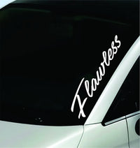 Dabbledown Decals Flawless Large Version Car Window Windshield Banner Lettering Decal Sticker Decals Stickers Girl JDM Drift