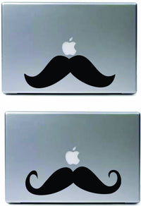 Dabbledown Large Vintage Stache 2 Pack Decal Sticker Laptop Car Window Mustache