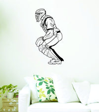 Dabbledown Decals Baseball Player Catcher Catching Version 505 Mascot Team College High School Decal Sticker Wall Boy Girl Teen Child Baseball06SM3bw