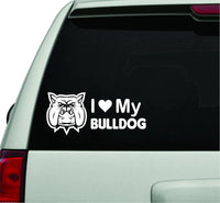 Dabbledown I Love My Bulldog Car Window Laptop Windshield Banner Lettering Decal Sticker Decals Stickers Girl JDM Drift sec 1