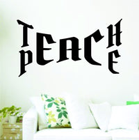 Dabbledown Decals Teach Peace Version 103 Inspirational Quote Decal Sticker Wall Boy Girl Teen Child