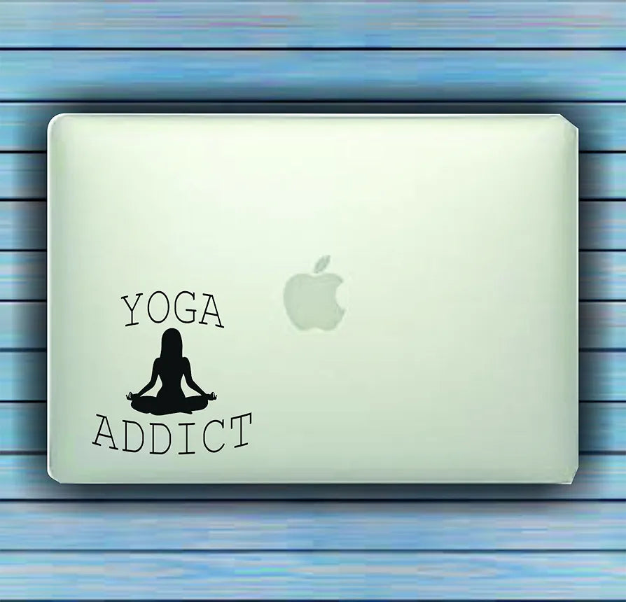 Dabbledown Yoga Addict Small Version Car Window Windshield Lettering Decal Sticker Decals Stickers Girl JDM Drift